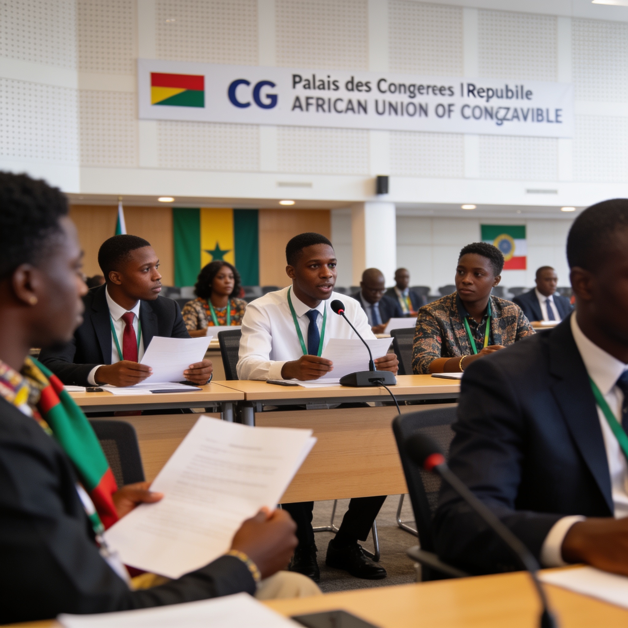 Brazzaville : la jeunesse africaine simule un sommet de l’Union africaine au Palais des Congrès
