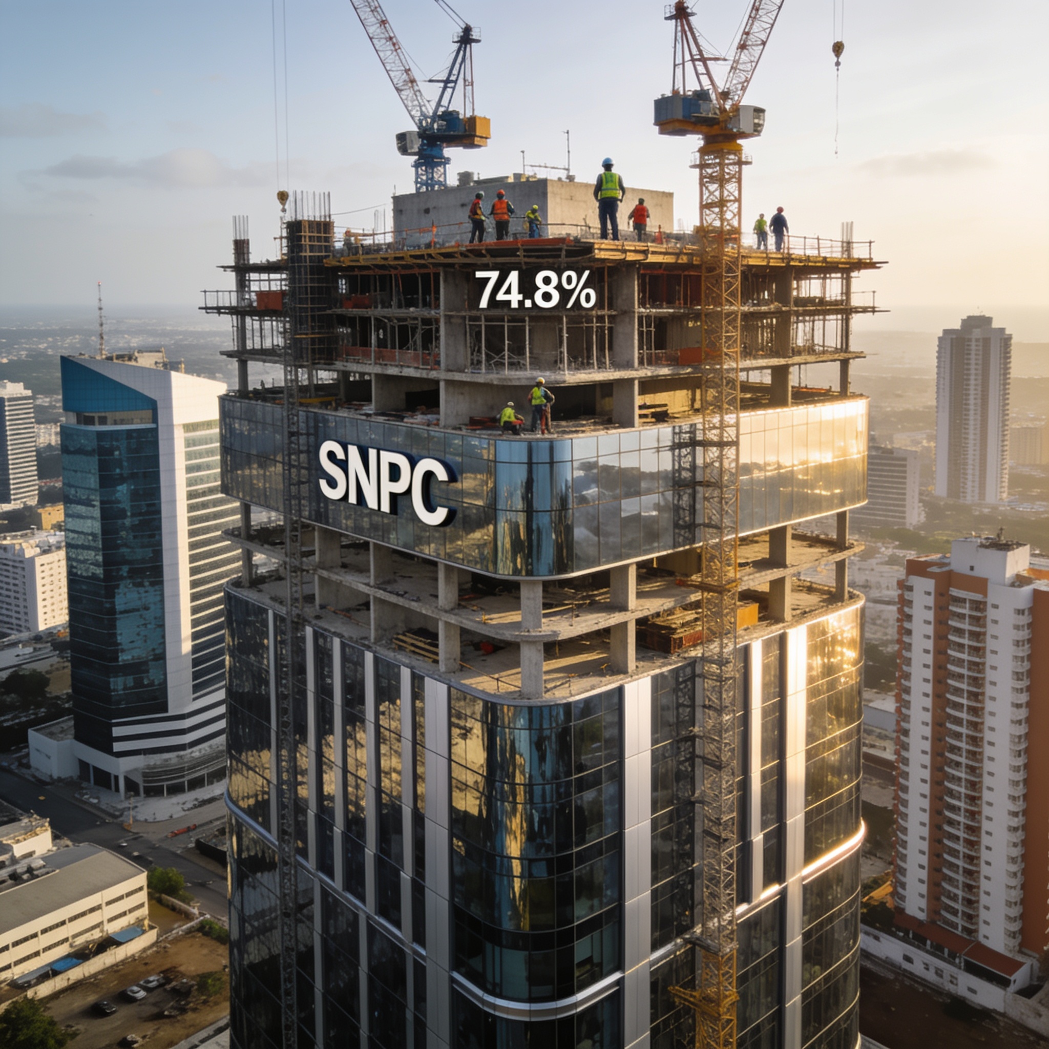 Pointe-Noire : la tour de la SNPC affiche 74,8 % d’avancement, inauguration prévue en décembre 2026